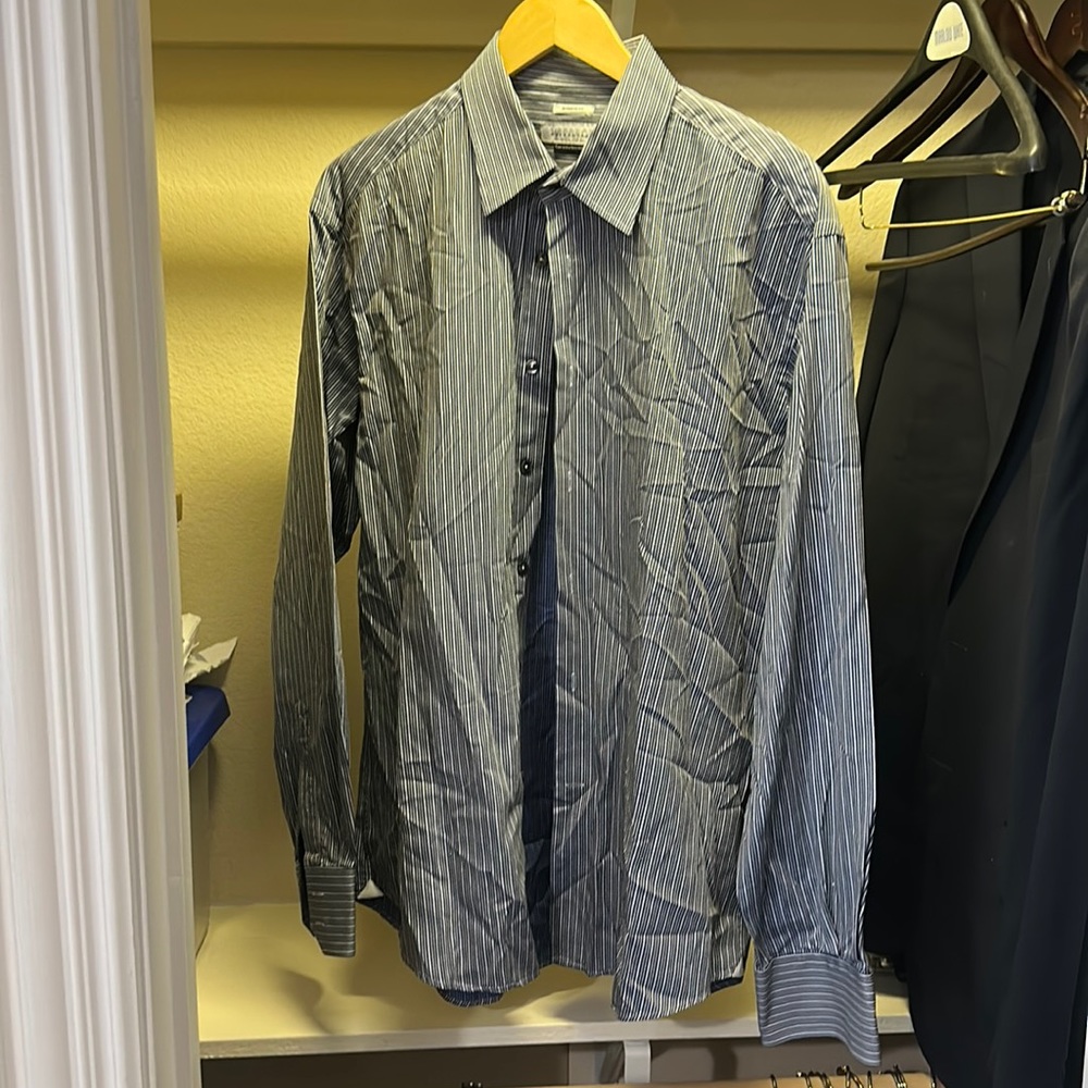 Versace collection, 17 button down dress shirt